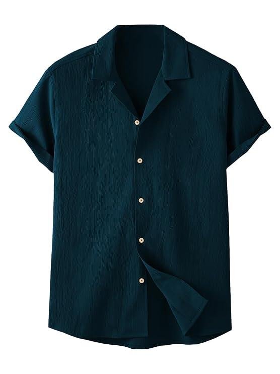 Tagdo Men S Regular Fit Textured Fabric Shirts 388