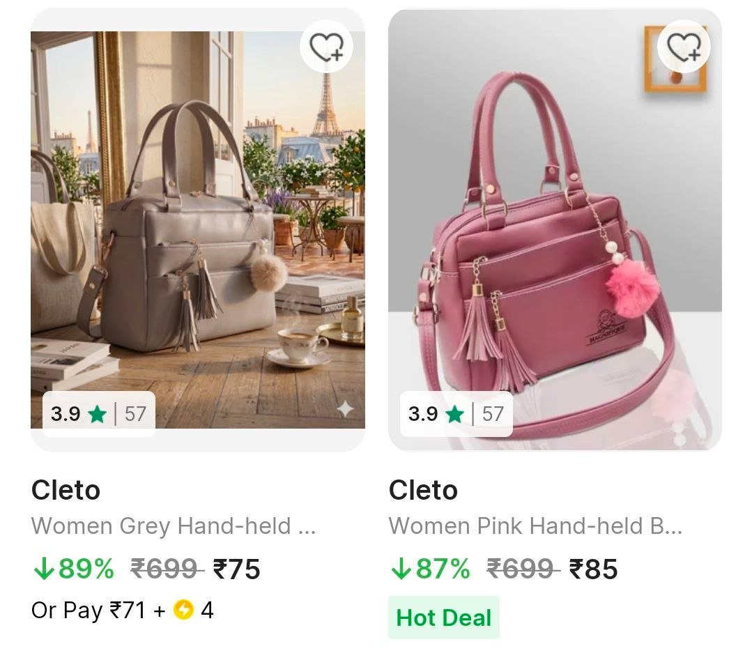 Flipkart 85 On Handbags Starting From Rs 75li