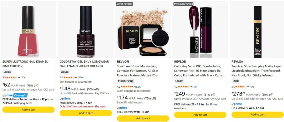 81 On Revlon Beauty Products