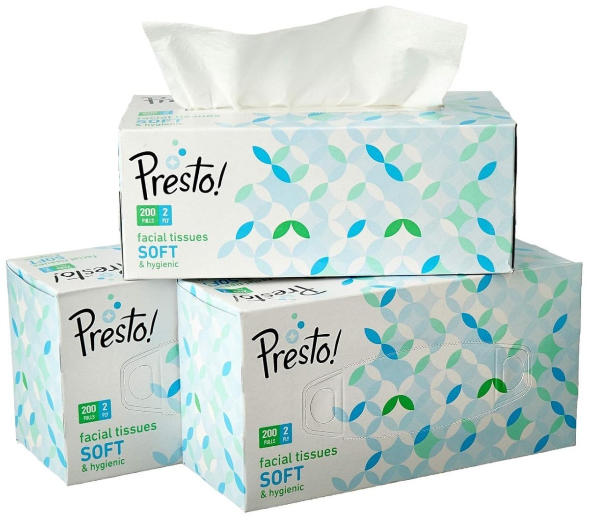 Amazon Brand - Presto 2 Ply Facial Tissue Box 600 