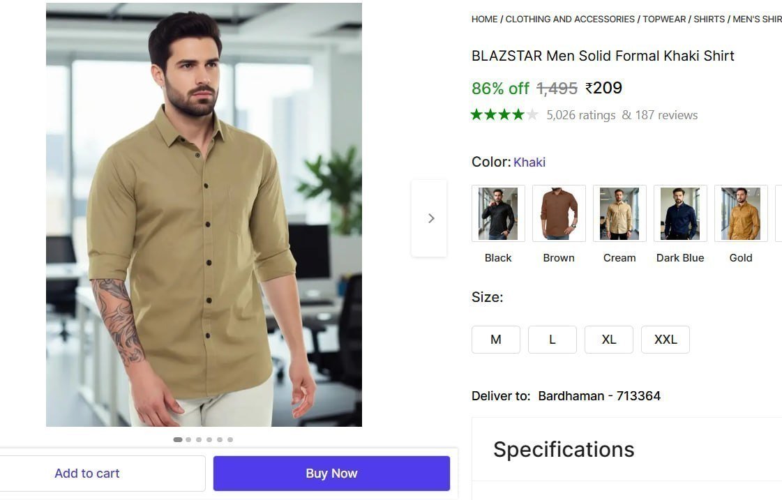 Formal Khaki Shirt 209