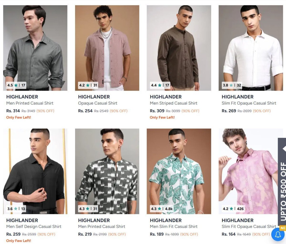 Highlander Casual Shirts For Men 90 Starting From 