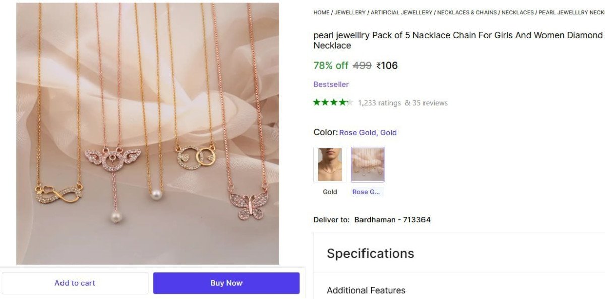 Pack Of 5 Necklace Chain 106