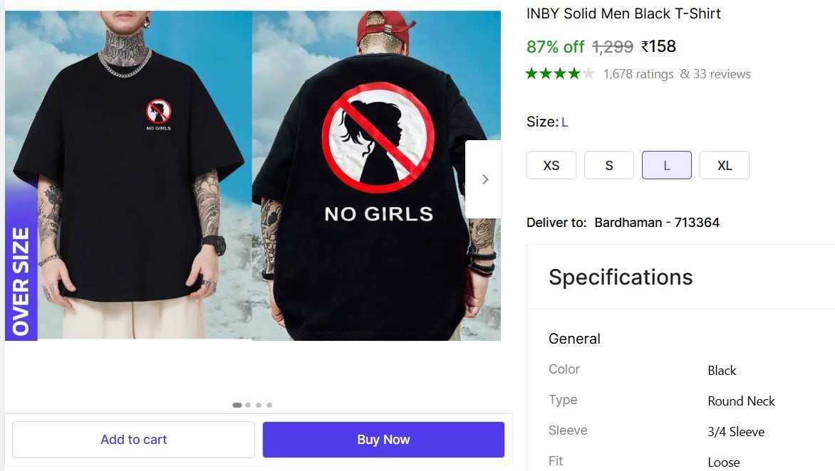 Men S Black T-shirt 158
