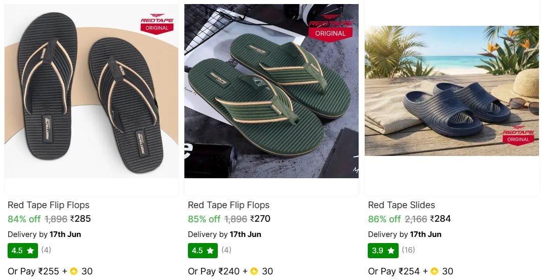 Red Tape Footwears From 285