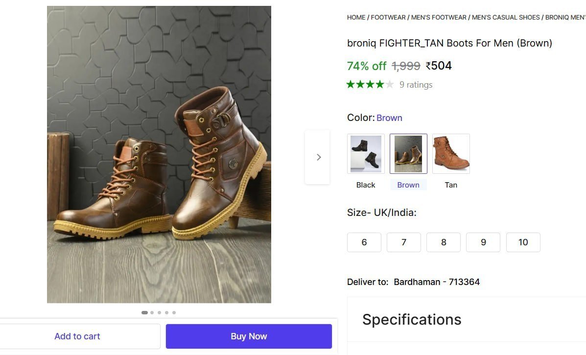 Shopsy Boots For Men (brown) 504