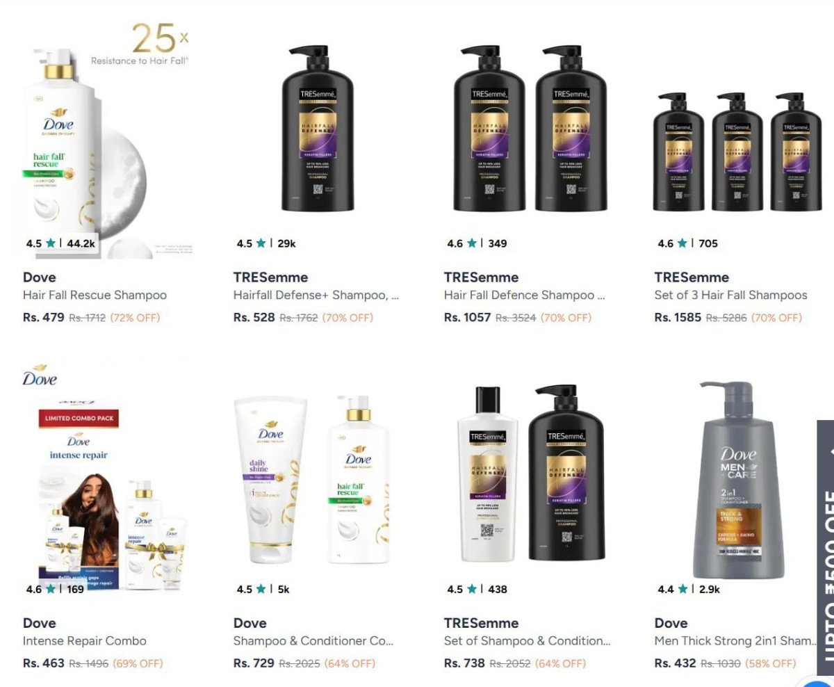 Loooootmyntra Up To 72 - Dove Head Shoulders Pante