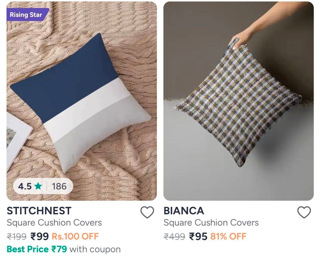 Myntra Time Offercushion Covers Under 99