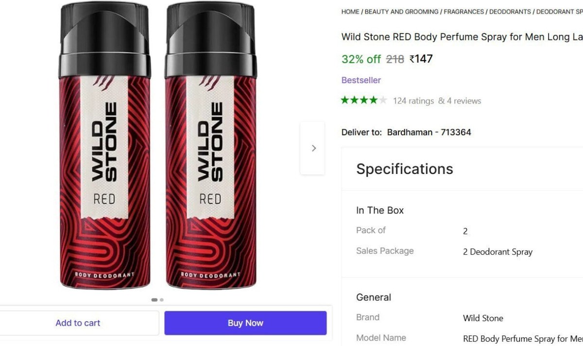 Wild Stone Deo (100 Ml Pack Of 2) 147