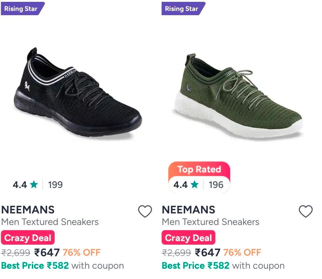 Myntra Min 70 On Branded Mens Shoes Neemans Perfor