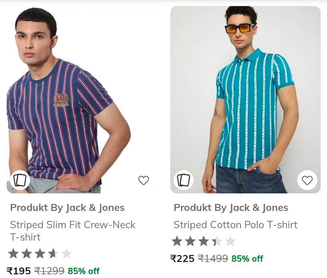 Ajio Loot 85 On Jack Jones Clothing Master Link T-