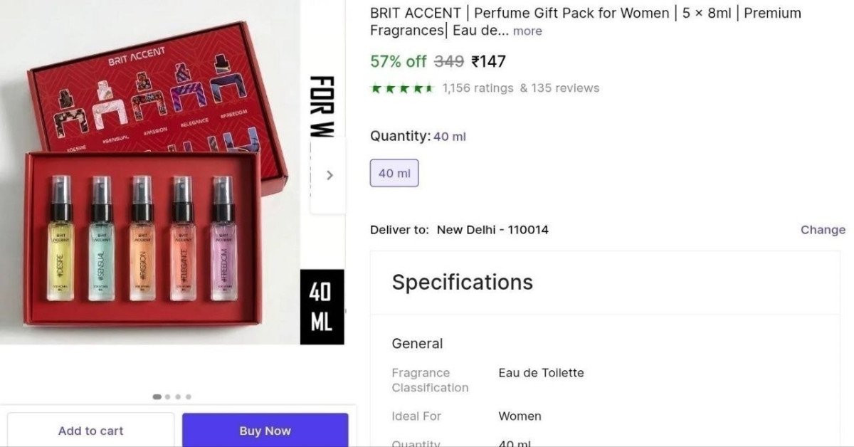 Pack Of 5 Perfume Set At 147