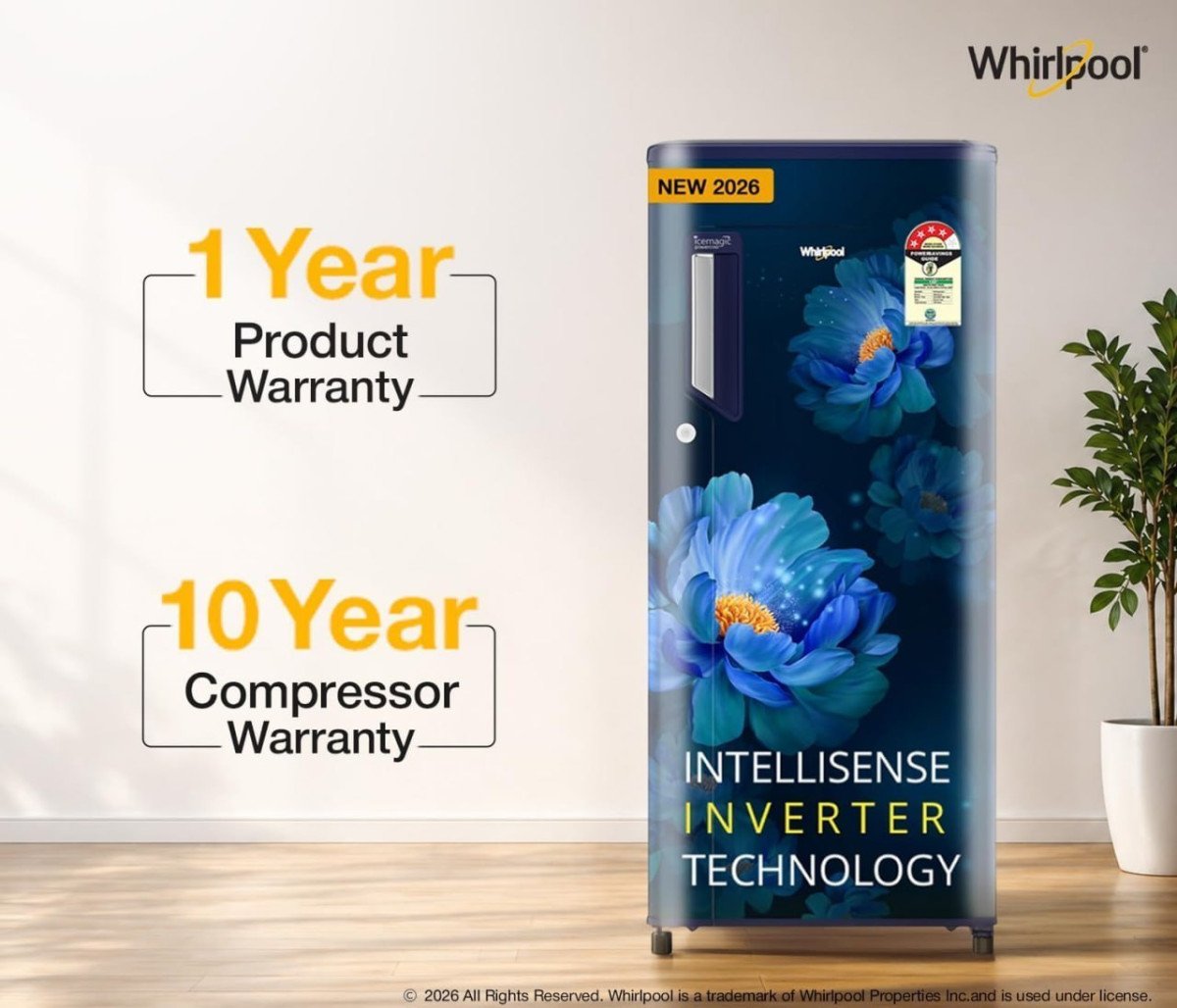 Whirlpool 192l 4 Star Direct-cool Single Door Refr