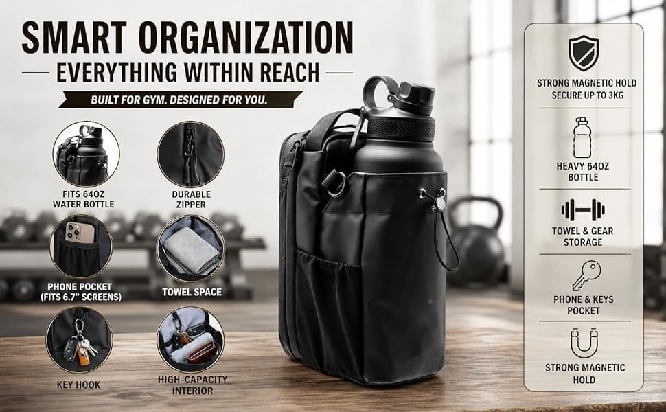 Magnetic Gym Bottle Holder Bag 645 20