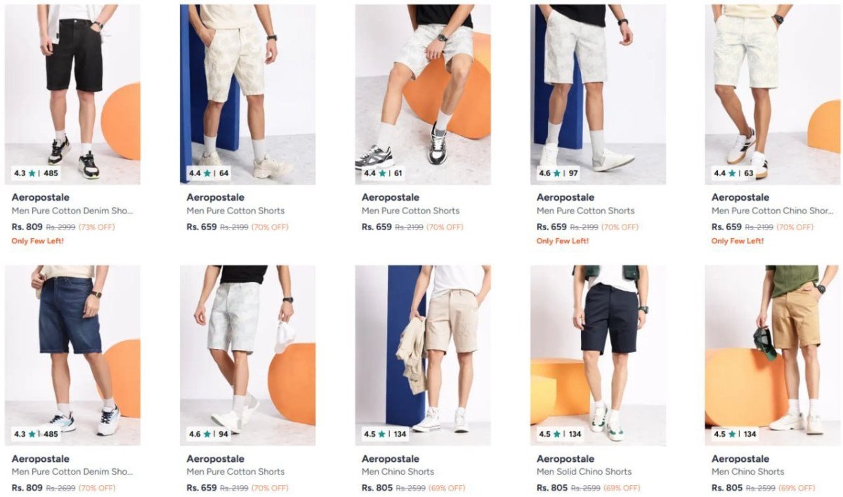 Up To 73 On Men Shorts