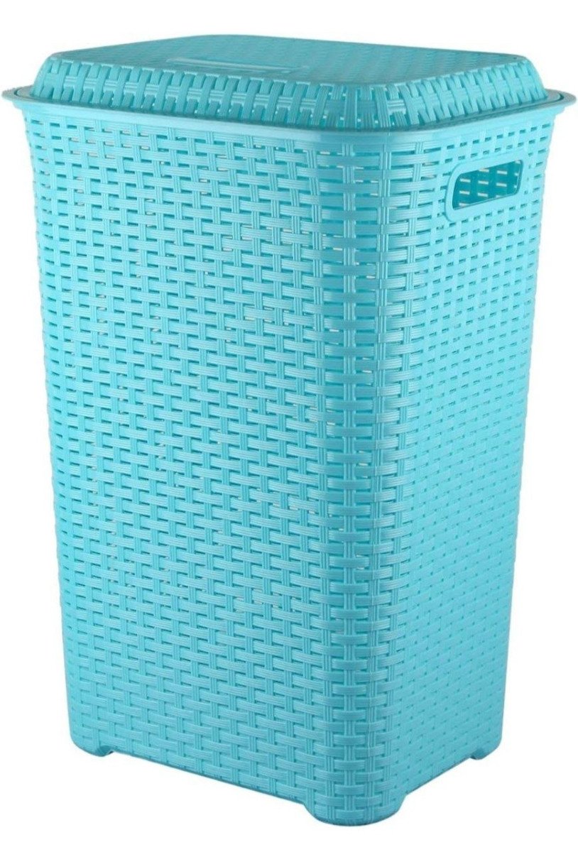 Cello Eliza Plastic Laundry Basket With Lid Light 
