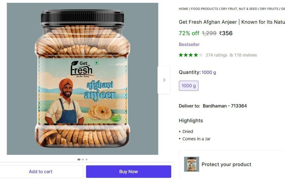 Fresh Afghan Anjeer (1 X 1000 G) 356