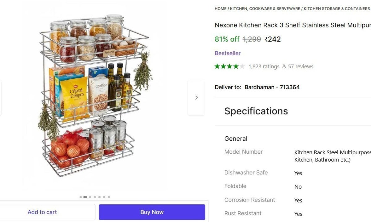 Shelf Stainless Steel Multipurpose Storage Shelf 2