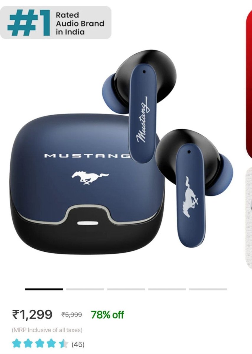 Goboult Mustang Derby Earbuds 1 299 (mrp 5 99