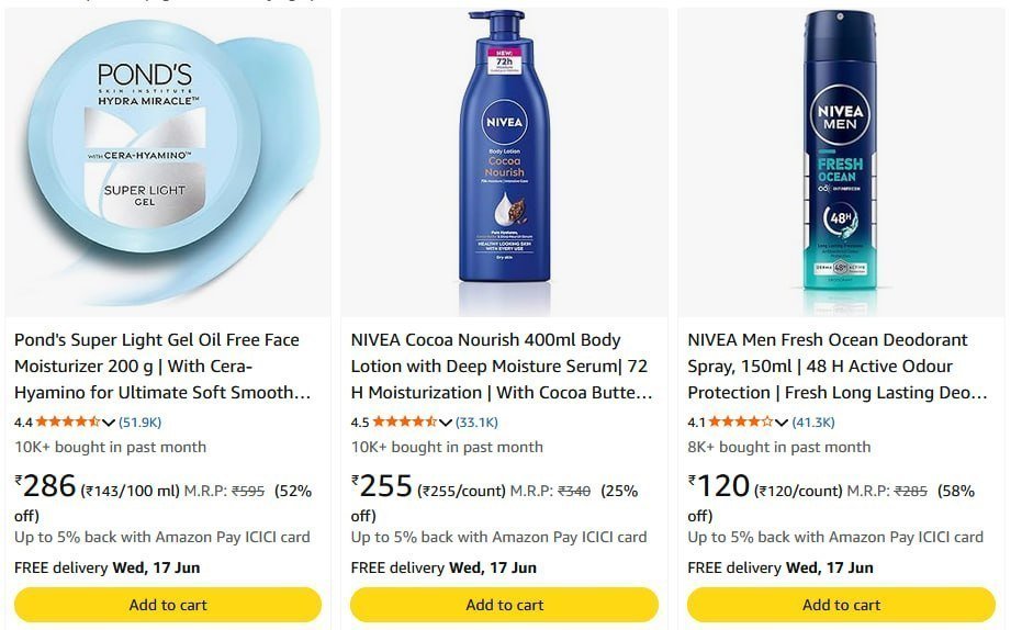 Loooot Many Options Beauty Top Brands 80 From Rs 4