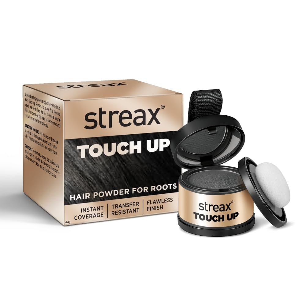 Streax Hair Root Touch Up For Grey Hair Black 4gm 
