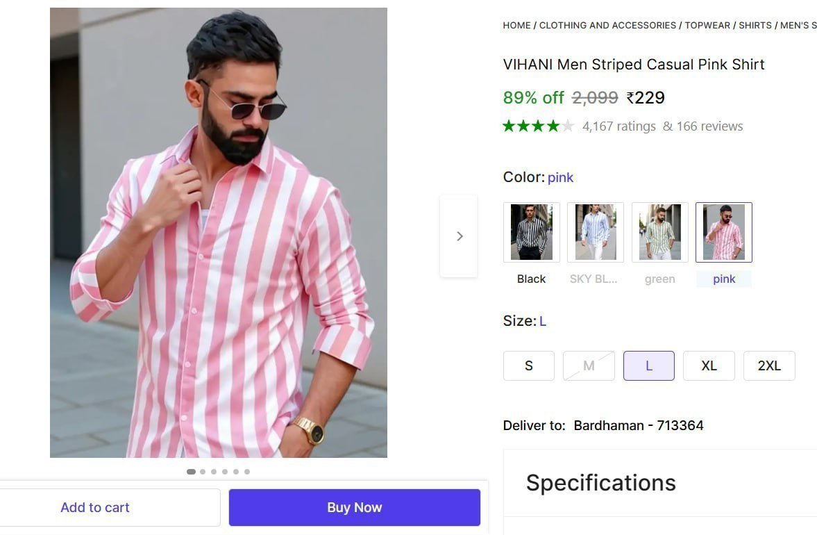 Men S Striped Casual Shirt 229
