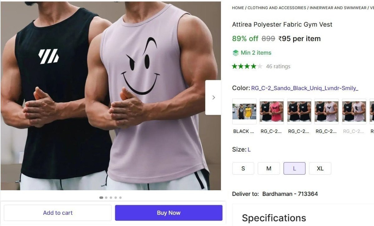 Attirea Gym Vest 95
