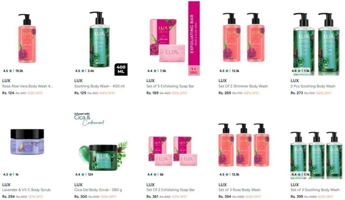 65 On Lux Beauty Products