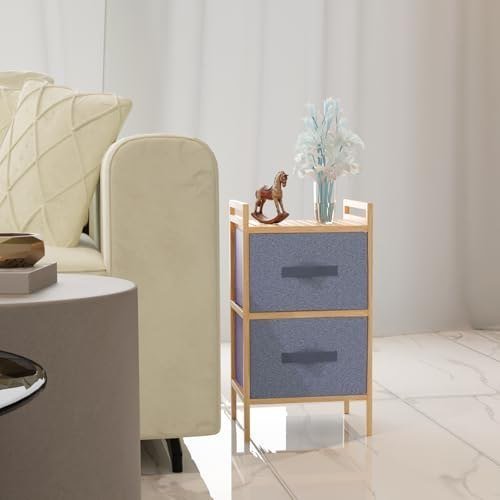 Lifelong 2-drawer Fabric Storage Organizer Wooden 
