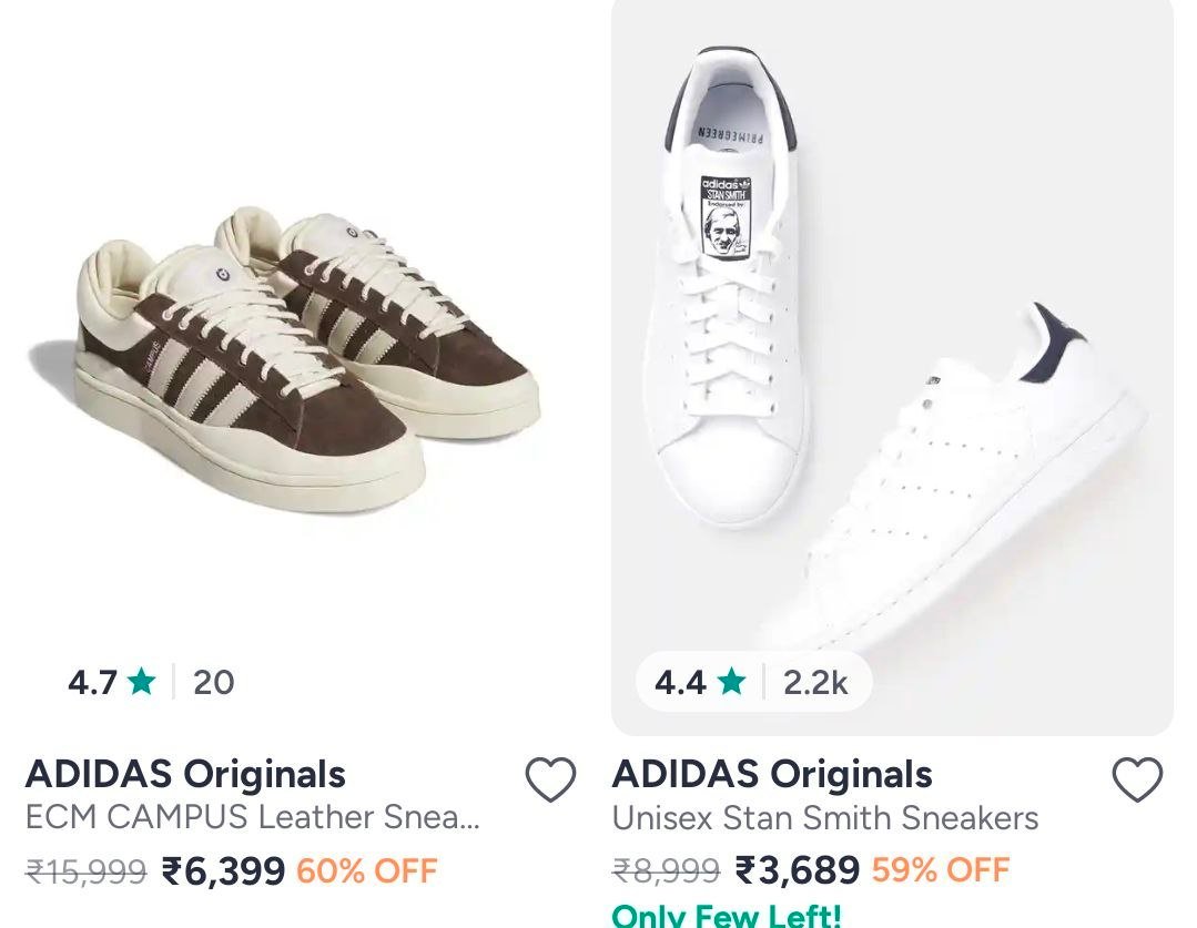Myntra 60 On Adidas Originals