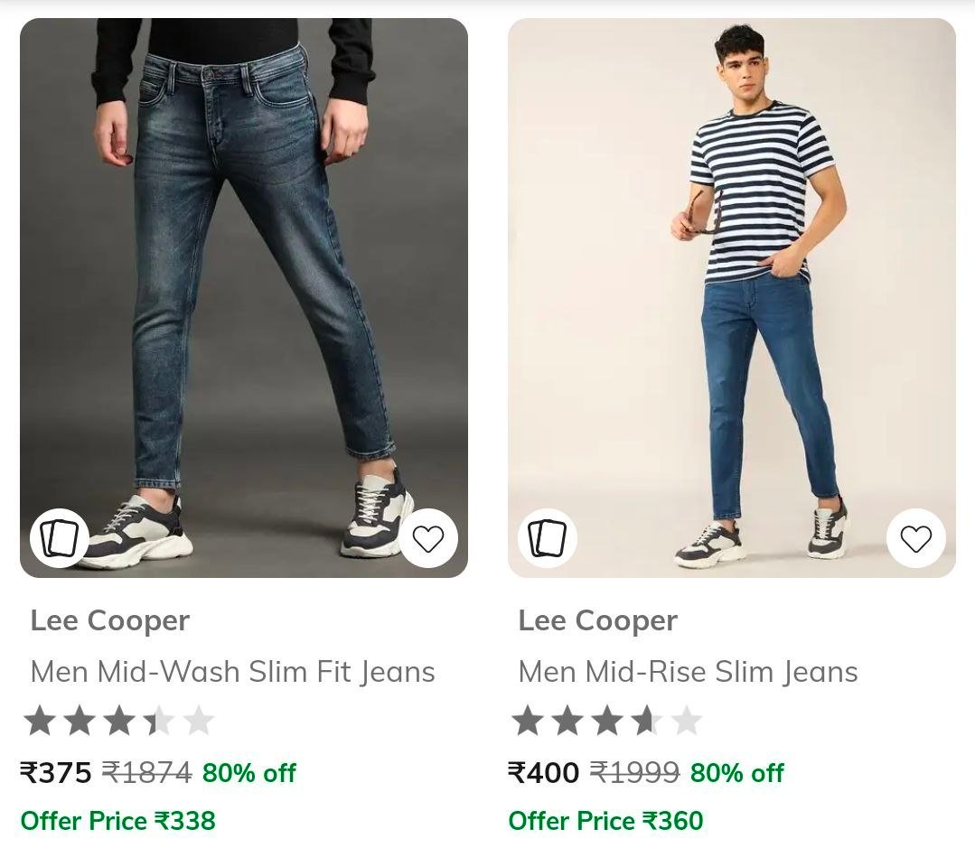 Ajio Loot 89 On Mens Jeans Top Brands Masterlink M