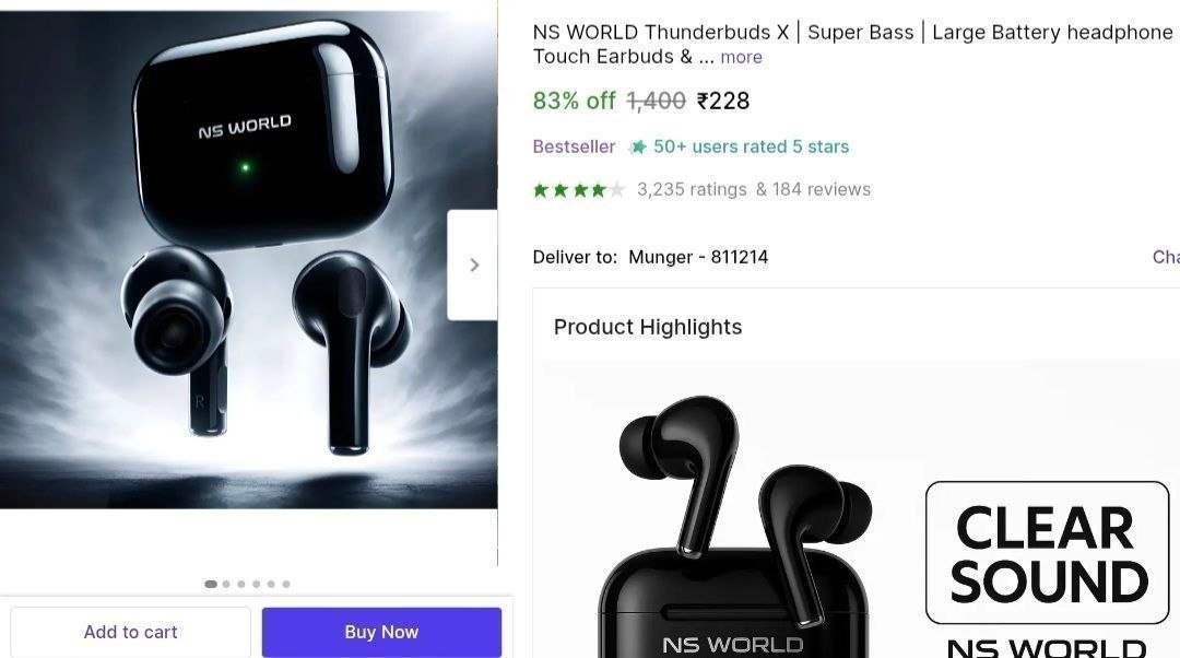 Ns World Thunderbuds X Earbuds 228