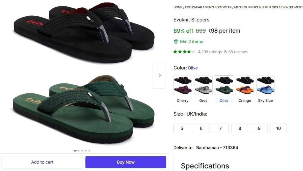 Men S Slippers At 98