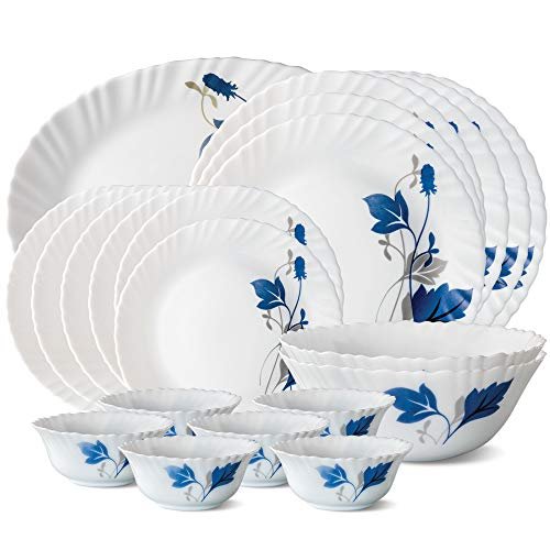 Larah By Borosil Fluted Series Ageria Opalware Din