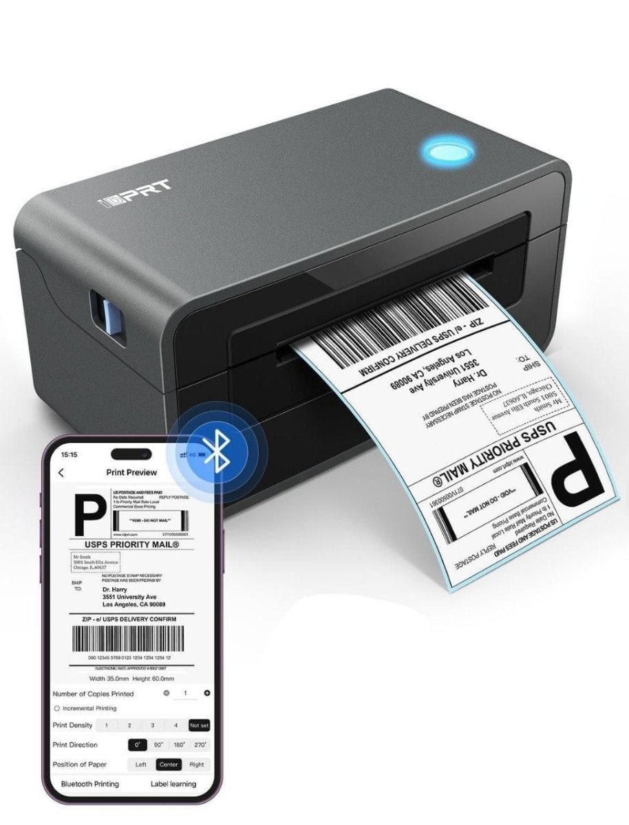 Idprt Bluetooth Thermal Label Printer 4x6 Inch The