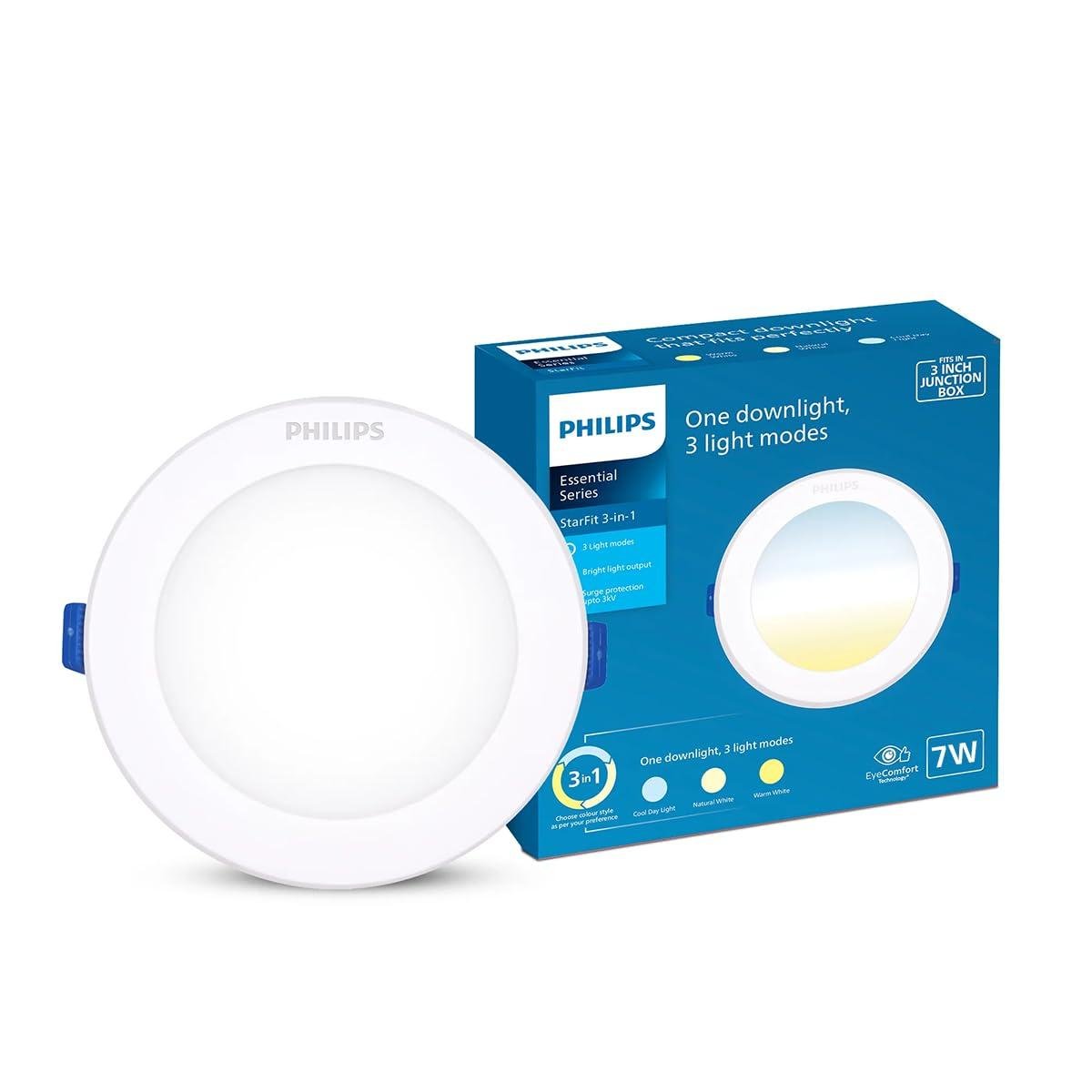 Philips Starfit 7-watt Round Led Downlighter 3 Col