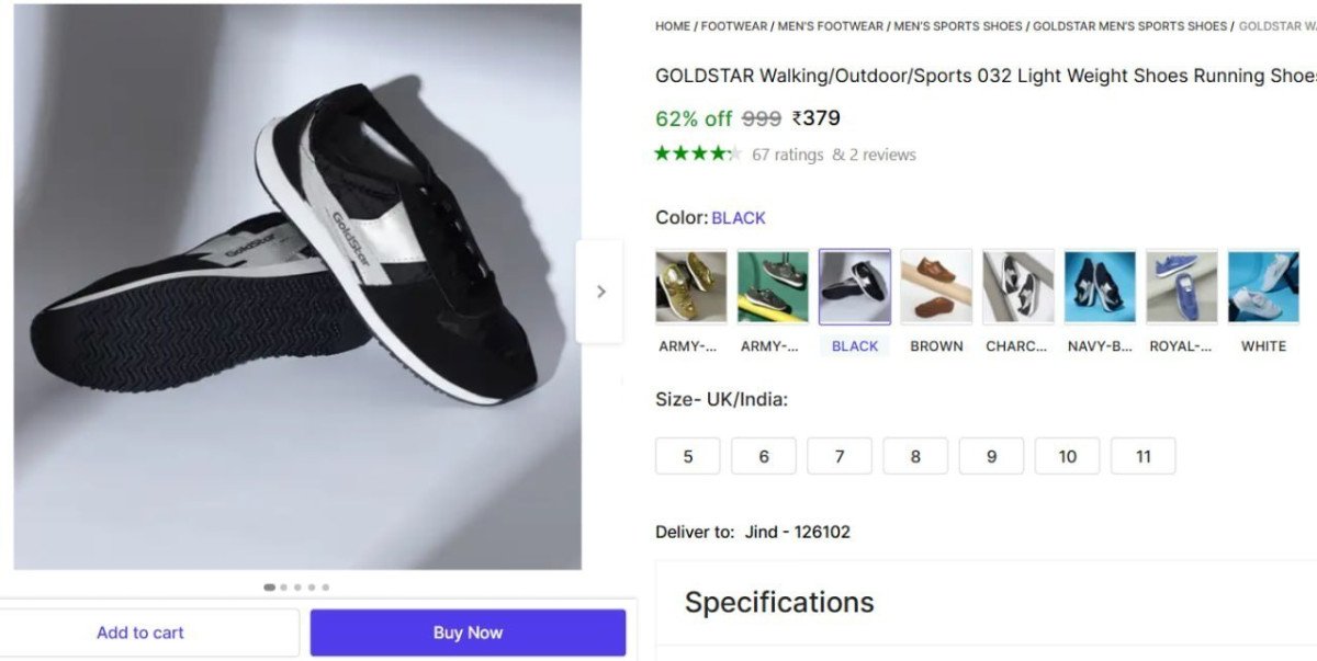 Goldstar Shoes Starting From 379