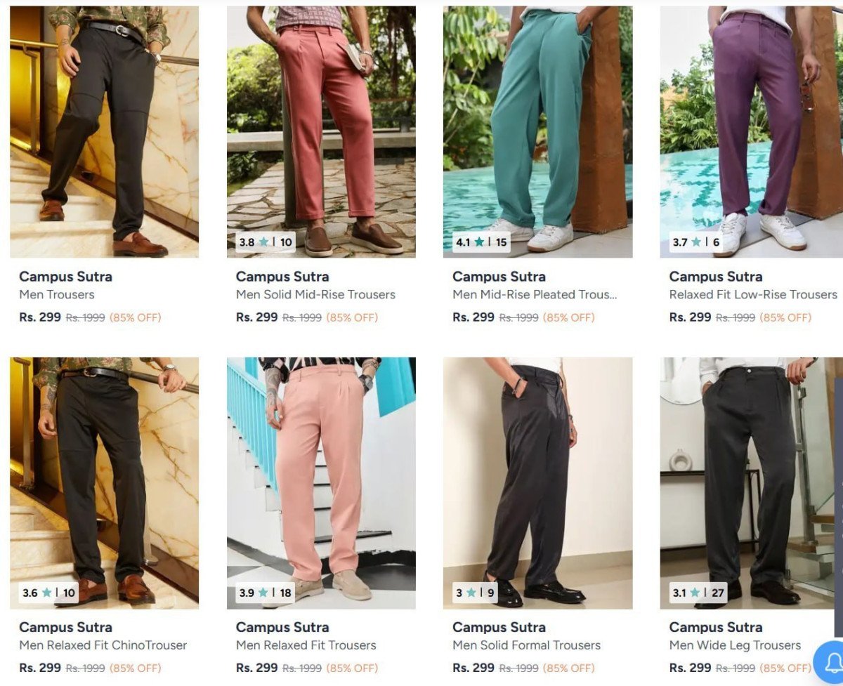 Looootcampus Sutra Trousers 85 Starting From Rs 29