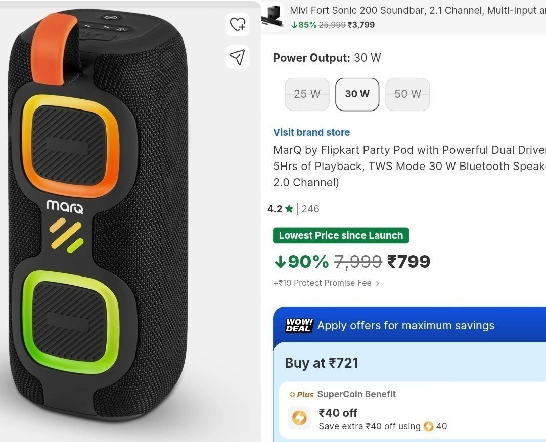 Lowest Marq By Flipkart 30w Bt Speaker With Tws Mo