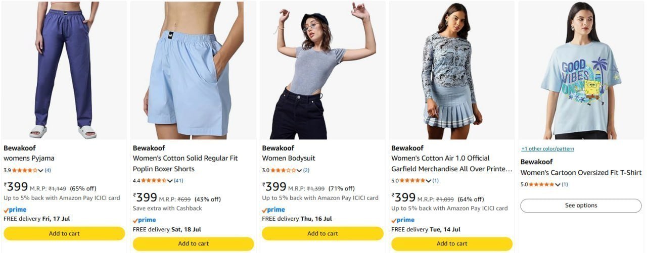80 On Bewakoof Clothing Men Women Surf All Pages