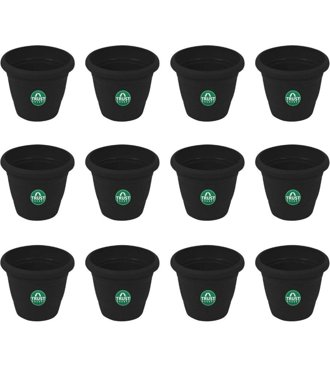 Trustbasket Uv Treated Plastic Round Pot (6 Inches