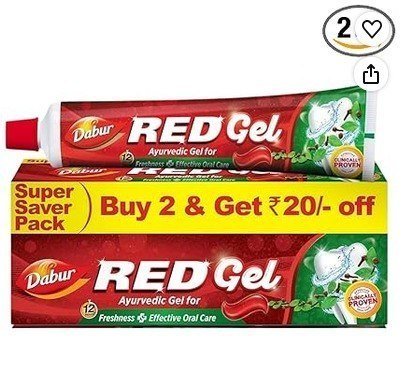 Dabur Red Gel Ayurvedic Toothpaste - 300g (150g X 