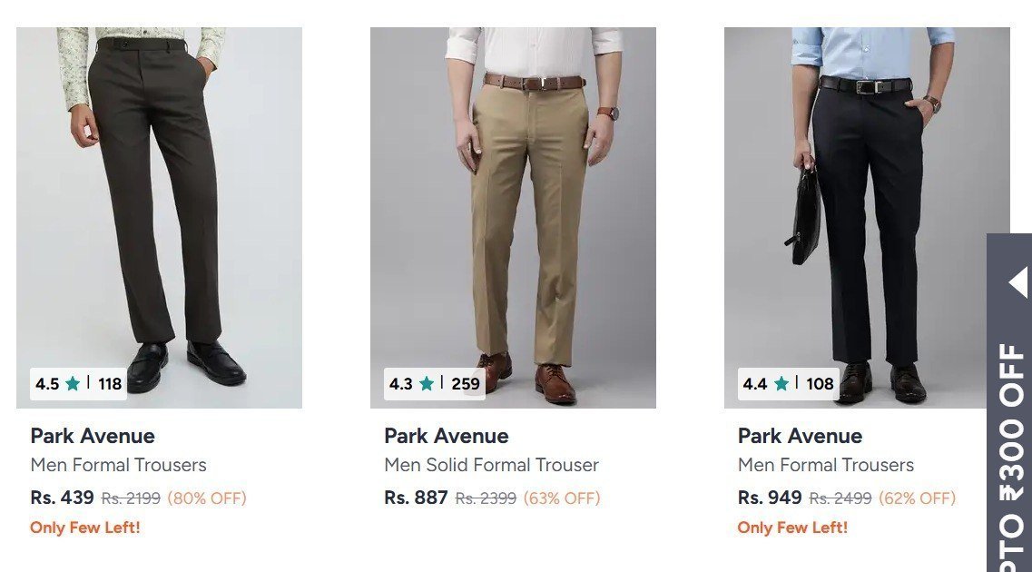 Looootpark Avenue Trousers 80 Starting From Rs 439