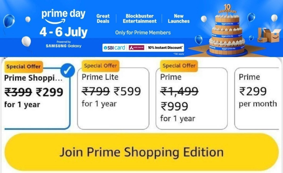 Upcoming Prime Day Sale (4th - 6th July)extra