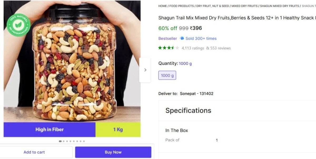 Kg Mix Dry Fruits 396