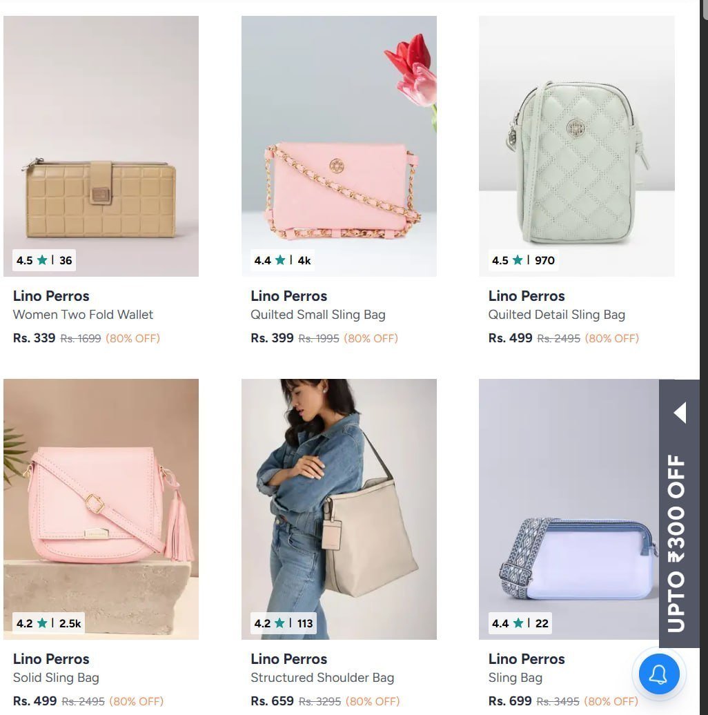Lino Perros Handbags Clutches Min 70 To 80 From Rs