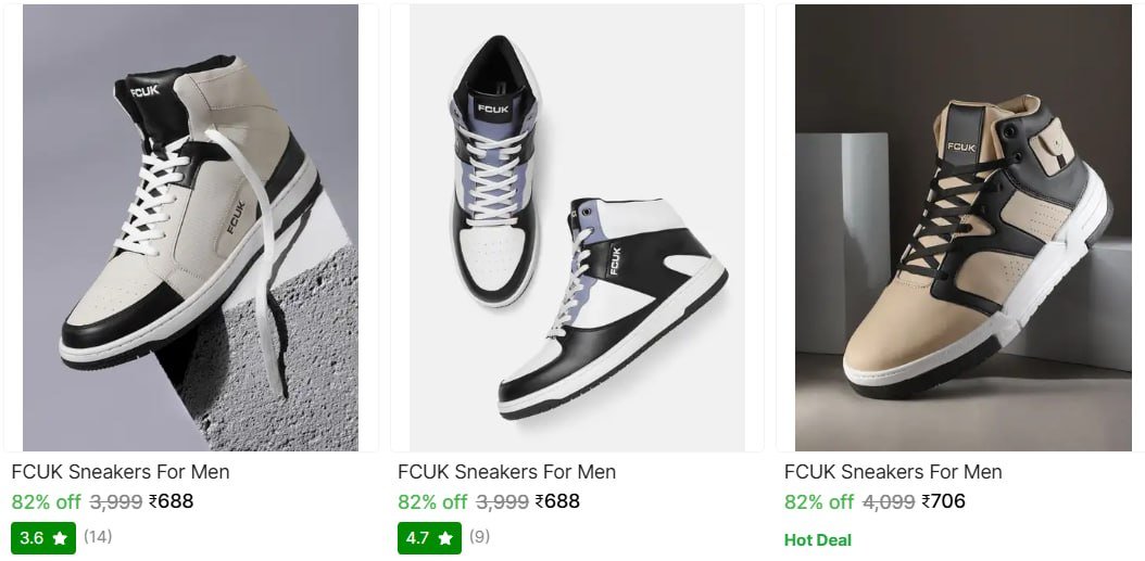 Fcuk Mens Casual Shoes Starts At 688
