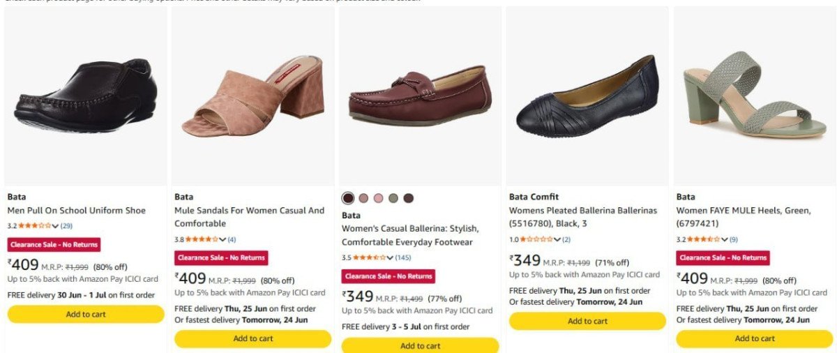 84 On Bata Footwears