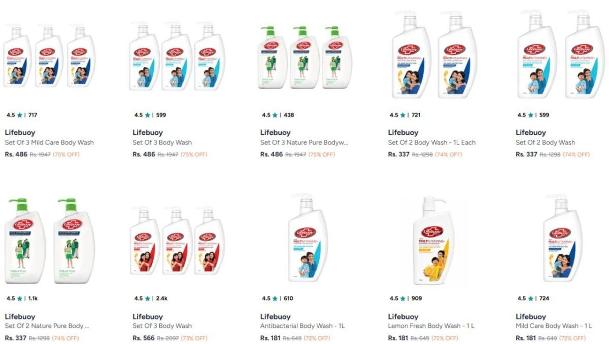 Myntra 75 On Lifebuoy Body Wash