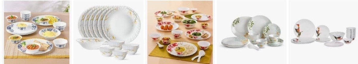 61 On Cello Larah By Borosil Dinner Sets Time